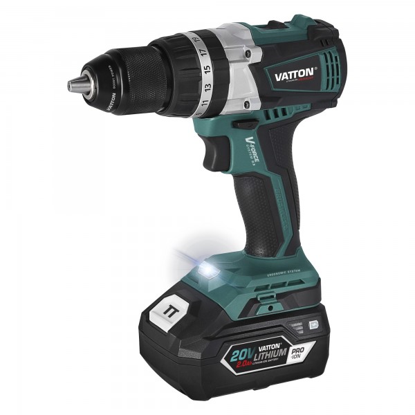 Taladro perc.vatton 20v.1 bat.2.0a brush Taladro perc.vatton 20v.1 bat.2.0a brush